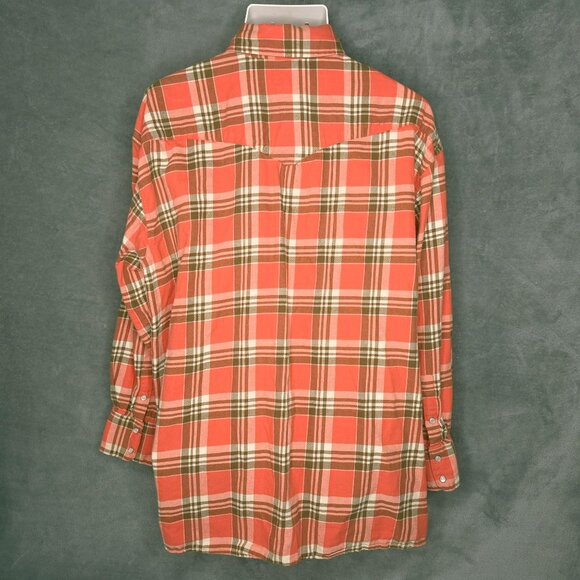 Levis Womens Plaid Pearl Snap Shirt XL Long Sleeve Pockets Relaxed Western - Picture 3 of 5